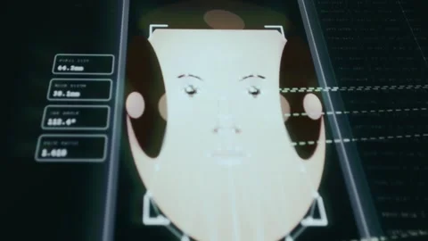 Real-time facial feature detection for secure verification Stock-Footage 333834782