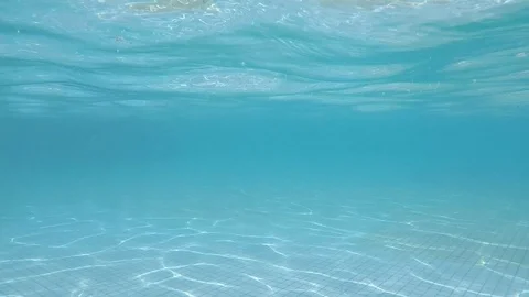 Real time footage of a underwater view of a swimming pool Stock Footage 113673353