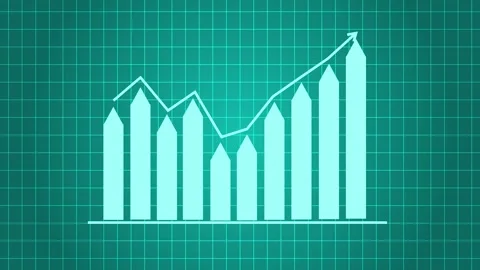 Real-Time Graph and Chart Animation Showing Business Performance Metrics Video stock 315764247