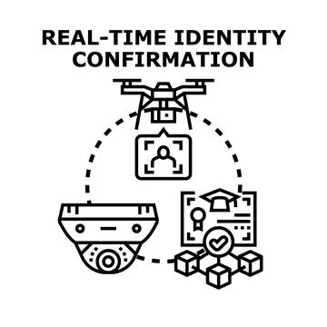Real time identity confirmation and security technology system Stock Illustration