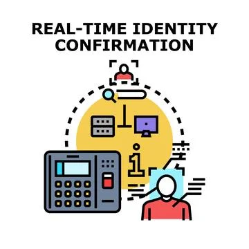 Real time identity confirmation system for secure transactions Stock Illustration