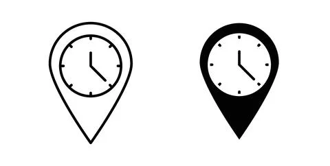 Real time location icon Illustration designs pack for Web Stock Illustration