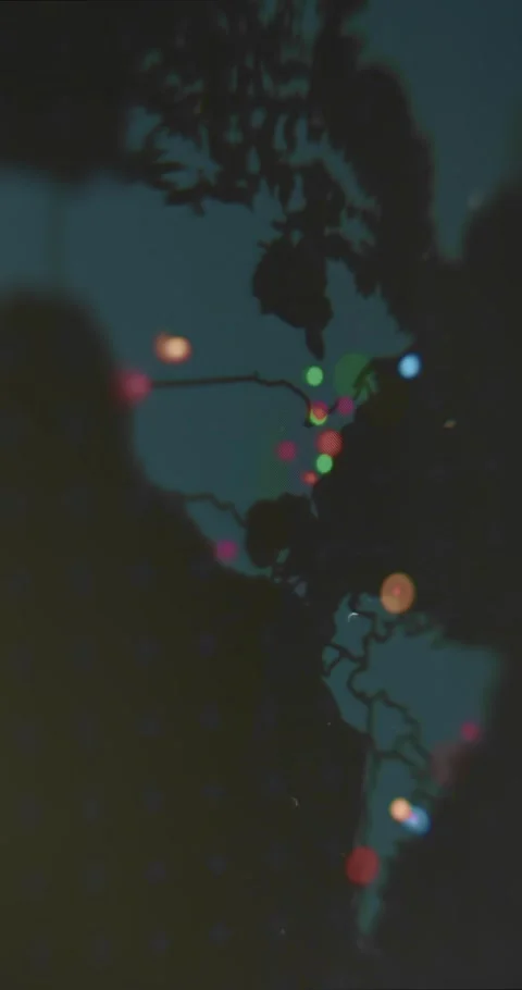 Real time map of cyber attacks across USA Stock Footage 321751335