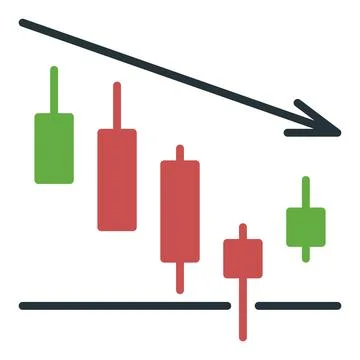 Real-Time Market Data Analysis with Candlestick Chart vector icon or symbol Stock Illustration