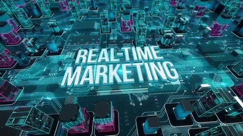 Real-time marketing with digital technology concept Stock Footage 103630552