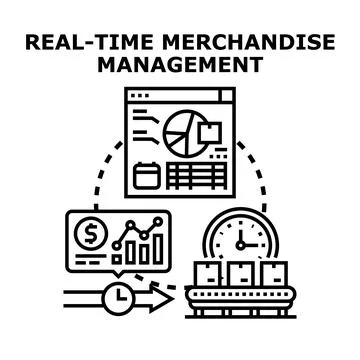 Real time merchandise management process for business optimization Stock Illustration