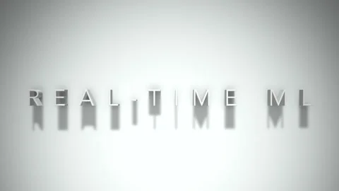 Real time ml 3D title animation white text on a white background Stock Footage 298897739