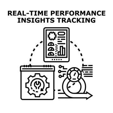 Real time performance insights tracking concept vector イラスト素材