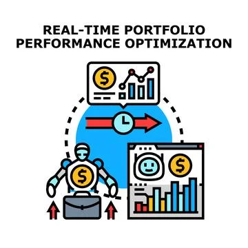 Real time portfolio performance optimization using automation Stock-Illustration