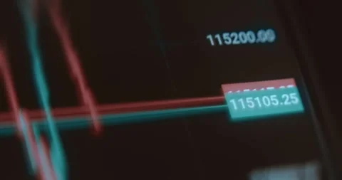Real time price data for Bitcoin Stock Footage 322619402