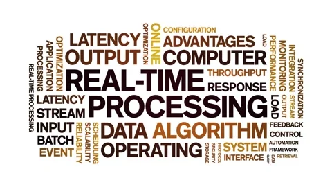 Real-Time Processing animated word cloud,animation tag kinetic typography loop. Stock Footage 308372963