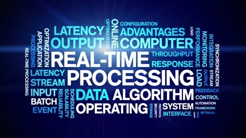 Real-Time Processing animated word cloud,animation tag kinetic typography loop. Stock Footage 308373658