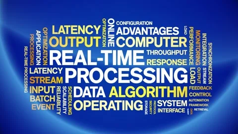 Real-Time Processing animated word cloud,animation tag kinetic typography loop. Stock Footage 308374983