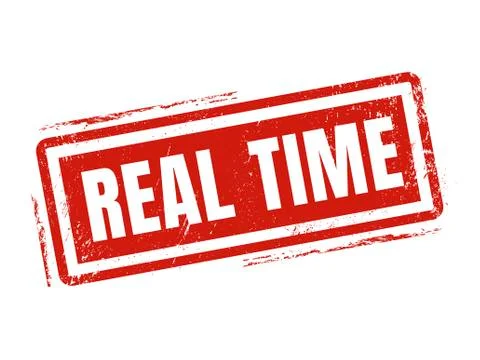 Real time red stamp style Stock-Illustration