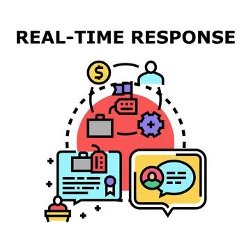 Real time response business process planning solution 스톡 일러스트