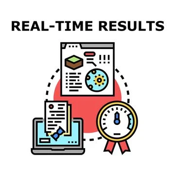 Real time results analytics data processing feedback loop Illustrazione stock