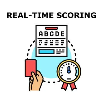 Real time scoring concept measuring instant performance Stock Illustration
