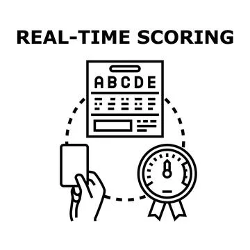 Real time scoring concept measuring instant performance Stock Illustration