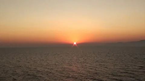 Real Time Sea Sunset Stockbeeldmateriaal 8832025