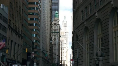 A real time shot made from Charing Bull toward Broadway in New York. Stock Footage 62834227