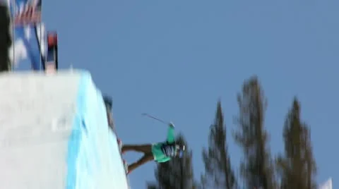 REAL TIME SKI JUMPER 2 Stock Footage 10810229