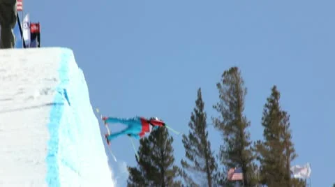 REAL TIME SKI JUMPER Video stock 10810156