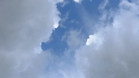 Real Time Stormy Cumulus Clouds and Blue Sky Stock Footage 171836603