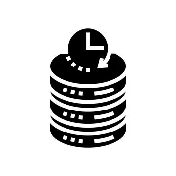 Real time stream big data glyph icon vector illustration 스톡 일러스트