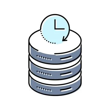 Real time stream big data color icon vector illustration Stock Illustration