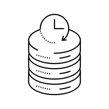 Real time stream big data line icon vector illustration Stock Illustration