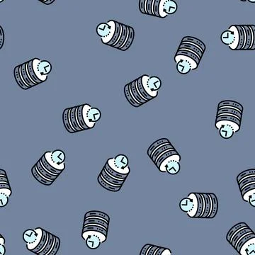 Real time stream big data vector seamless pattern Stock Illustration