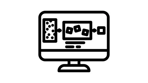Real time stream line icon animation Stock Footage 326752066