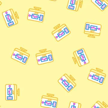 Real time stream vector seamless pattern Stock Illustration