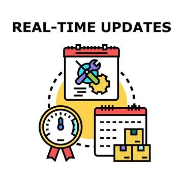 Real time system updates tracking delivery schedule 库存插图