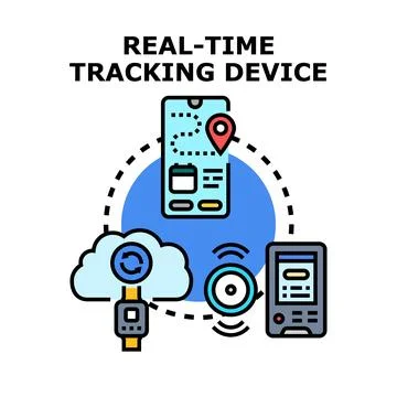Real time tracking device concept for modern navigation イラスト素材