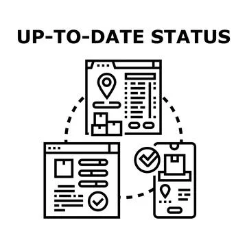 Real time tracking parcels delivery information concept Illustration