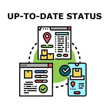 Real time tracking parcels delivery information concept Stock Illustration