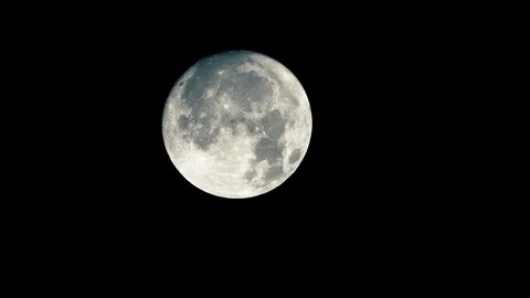 Real-time UHD 60 fps shot of the moon Video stock 106080802