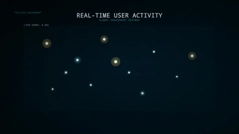 Real time User Activity Global Engagement Heatmap Visualizing Digital Netwo.. 動画素材 347361544