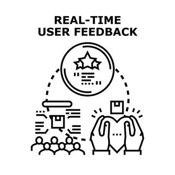 Real time user feedback and customer satisfaction Stock Illustration