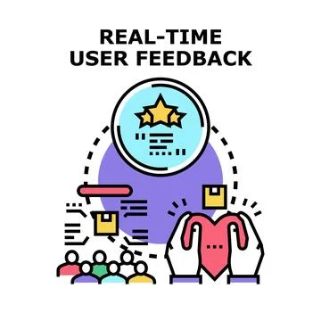 Real time user feedback and customer satisfaction Stock Illustration
