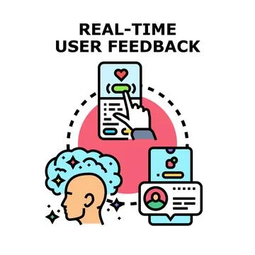 Real time user feedback concept vector illustration Stock Illustration