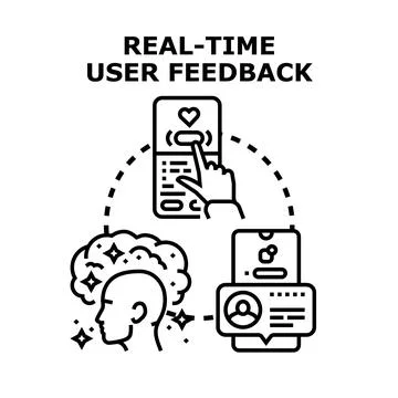 Real time user feedback concept vector illustration Stock Illustration