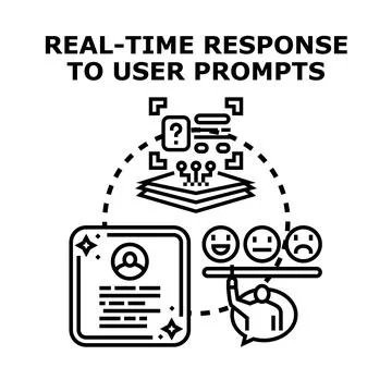 Real time user response processing and feedback analysis Illustrazione stock