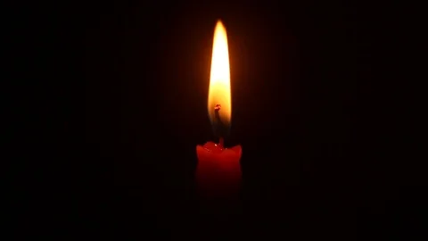 Real Time Version Close Up Red Candle Video stock 120734816