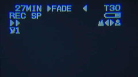 Real time VHS Artifacts captured from the view of the finder of an old video Stock-Footage 86953681