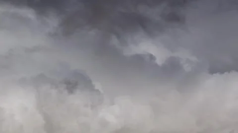 Real time video of beautiful dramatic rainy clouds Stock Footage 283003436