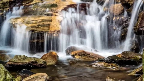 Real-time-video-material-of-stream-flow-delay Stock Footage 126134667