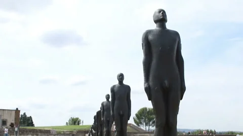 Real time view of statues in Florence, Italy Stock Footage 54639991