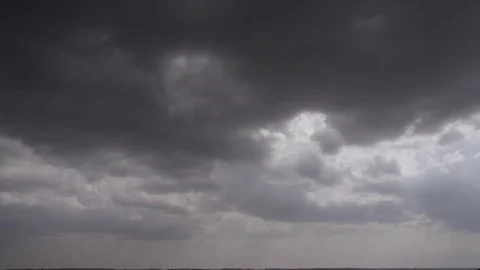 Real-time wide-angle day sky plate with clouds and horizon Stock Footage 81253885